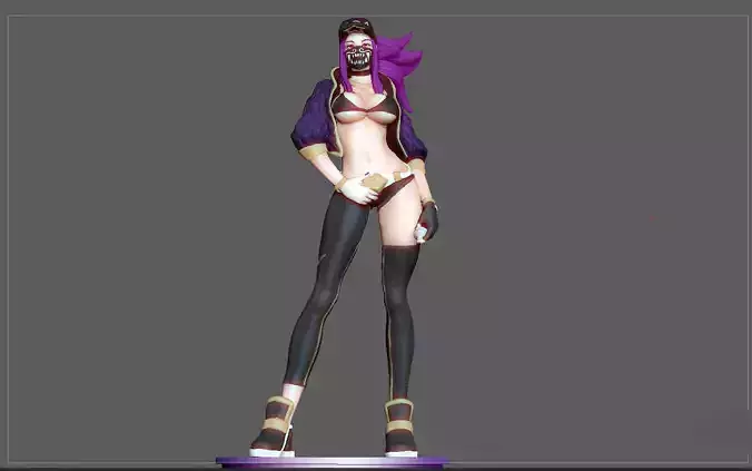 AKALI STATUE LEAGUE OF LEGENDS GAME FEMALE CHARACTER