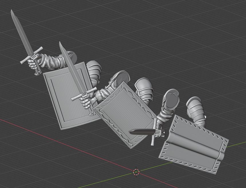 Landsknecht Swordsman Arms 3D print model_2