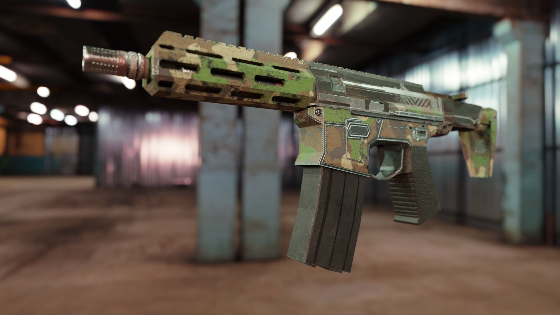 Small Rifle For Game- AR-VR Low-poly 3D model_10