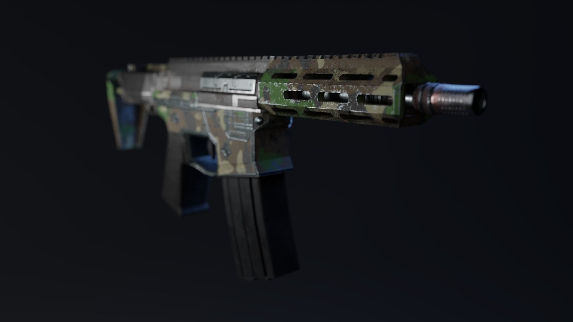 Small Rifle For Game- AR-VR Low-poly 3D model_5