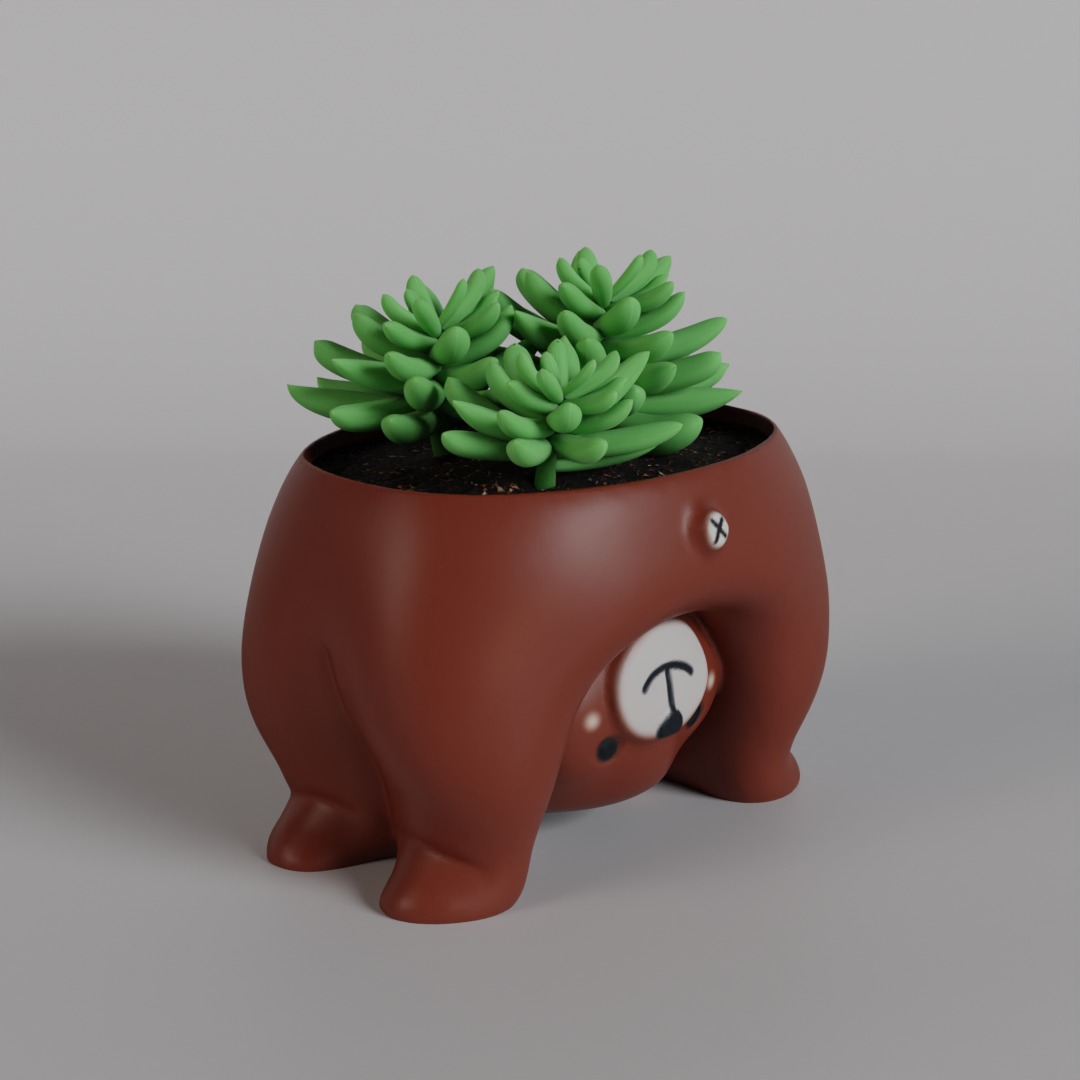 Bear planter - STL for 3D Printing 3D print model_1