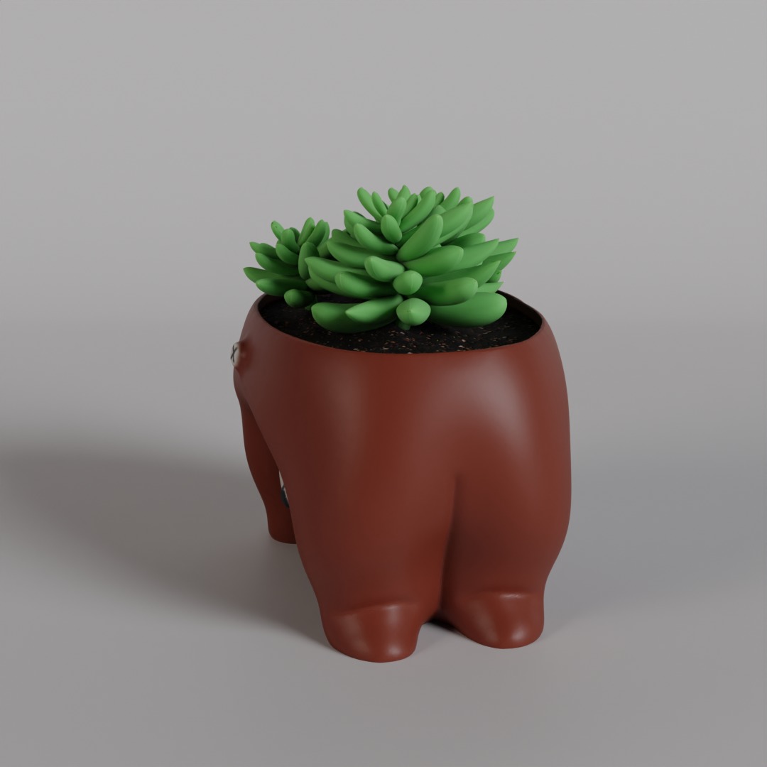 Bear planter - STL for 3D Printing 3D print model_9