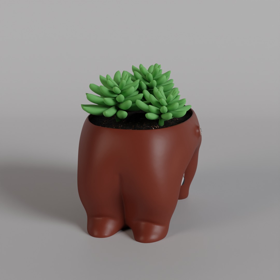 Bear planter - STL for 3D Printing 3D print model_2