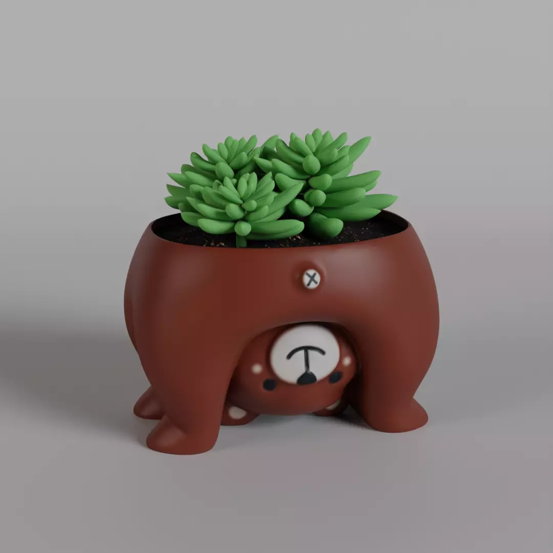 Bear planter - STL for 3D Printing 3D print model_0