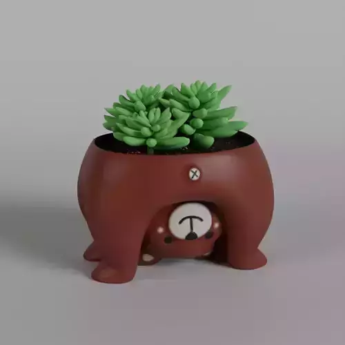 Bear planter - STL for 3D Printing
