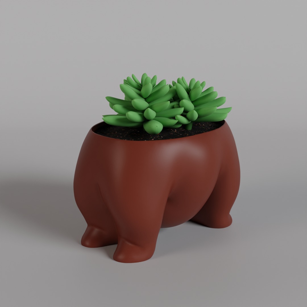 Bear planter - STL for 3D Printing 3D print model_7