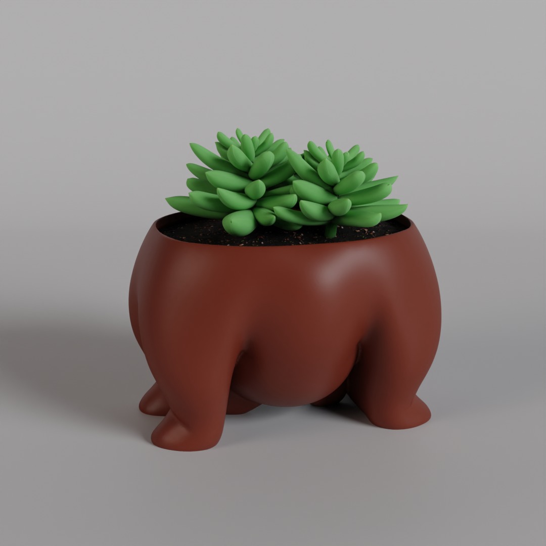 Bear planter - STL for 3D Printing 3D print model_6