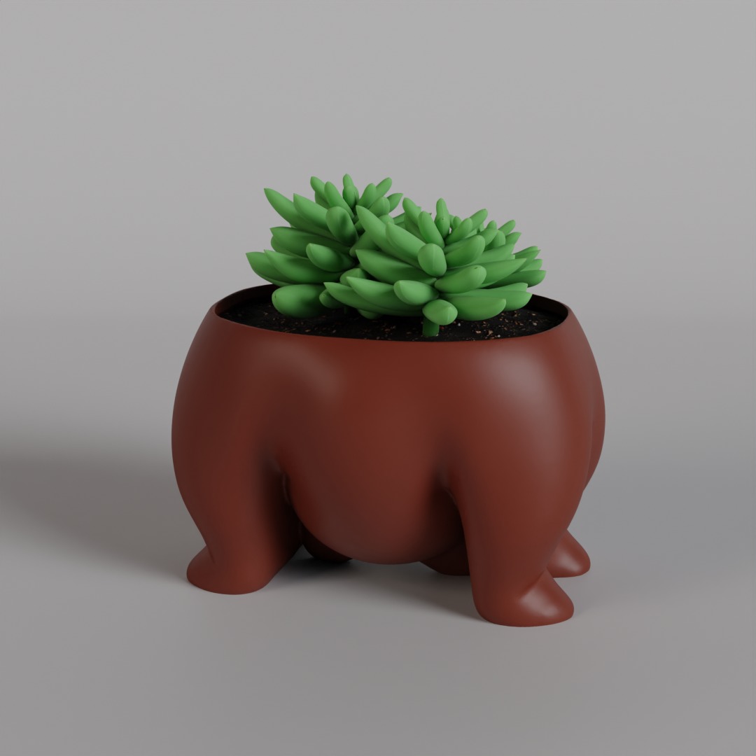 Bear planter - STL for 3D Printing 3D print model_5
