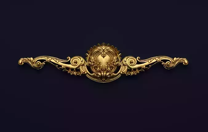 Classic decor ornament v-3D model 45 3D model