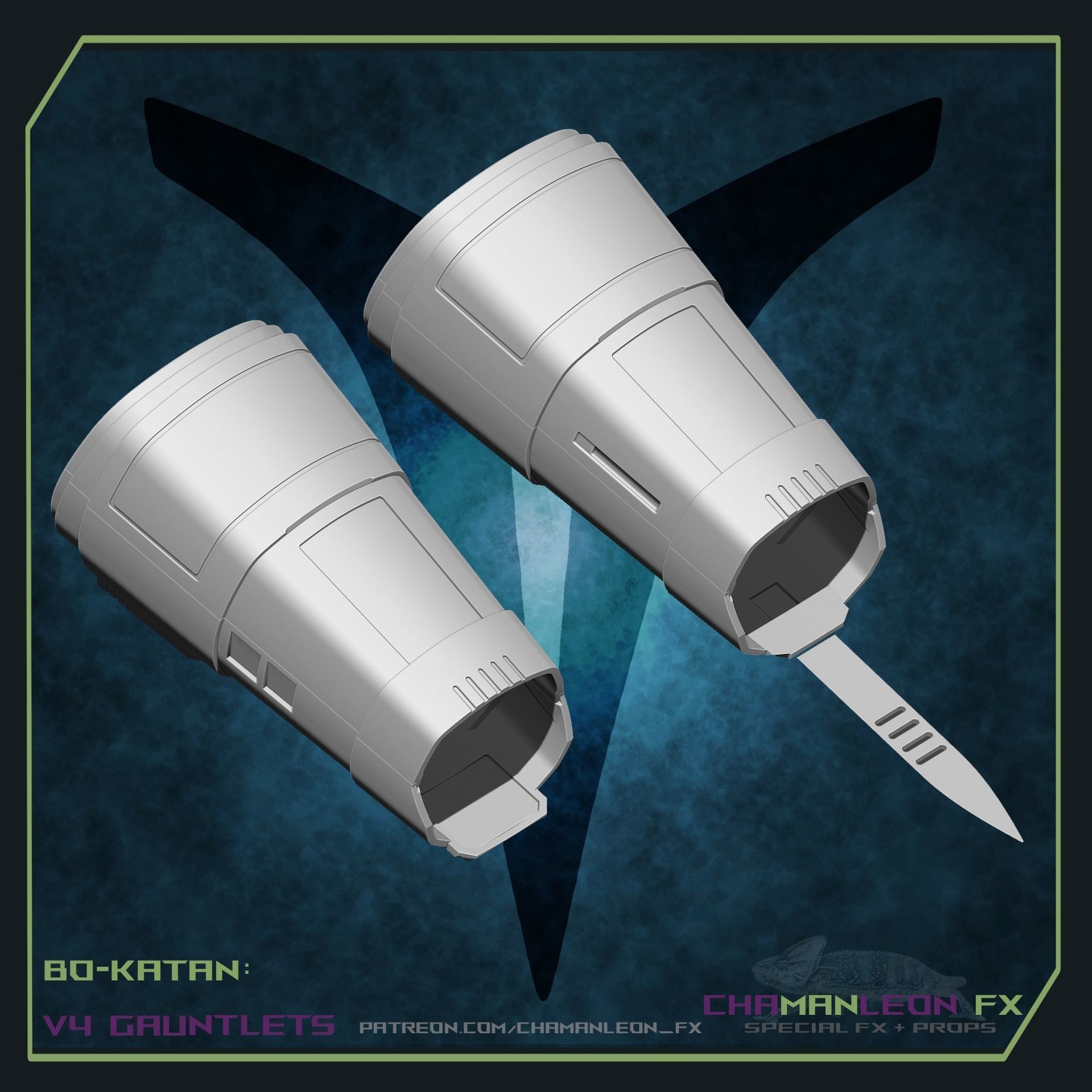 Bo Katan Koska Mandalorian Armor 3d Print Cosplay Gauntlets 3D print model_4