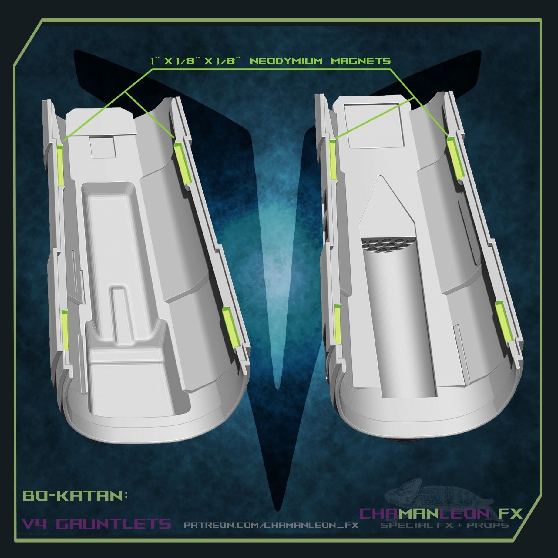 Bo Katan Koska Mandalorian Armor 3d Print Cosplay Gauntlets 3D print model_10