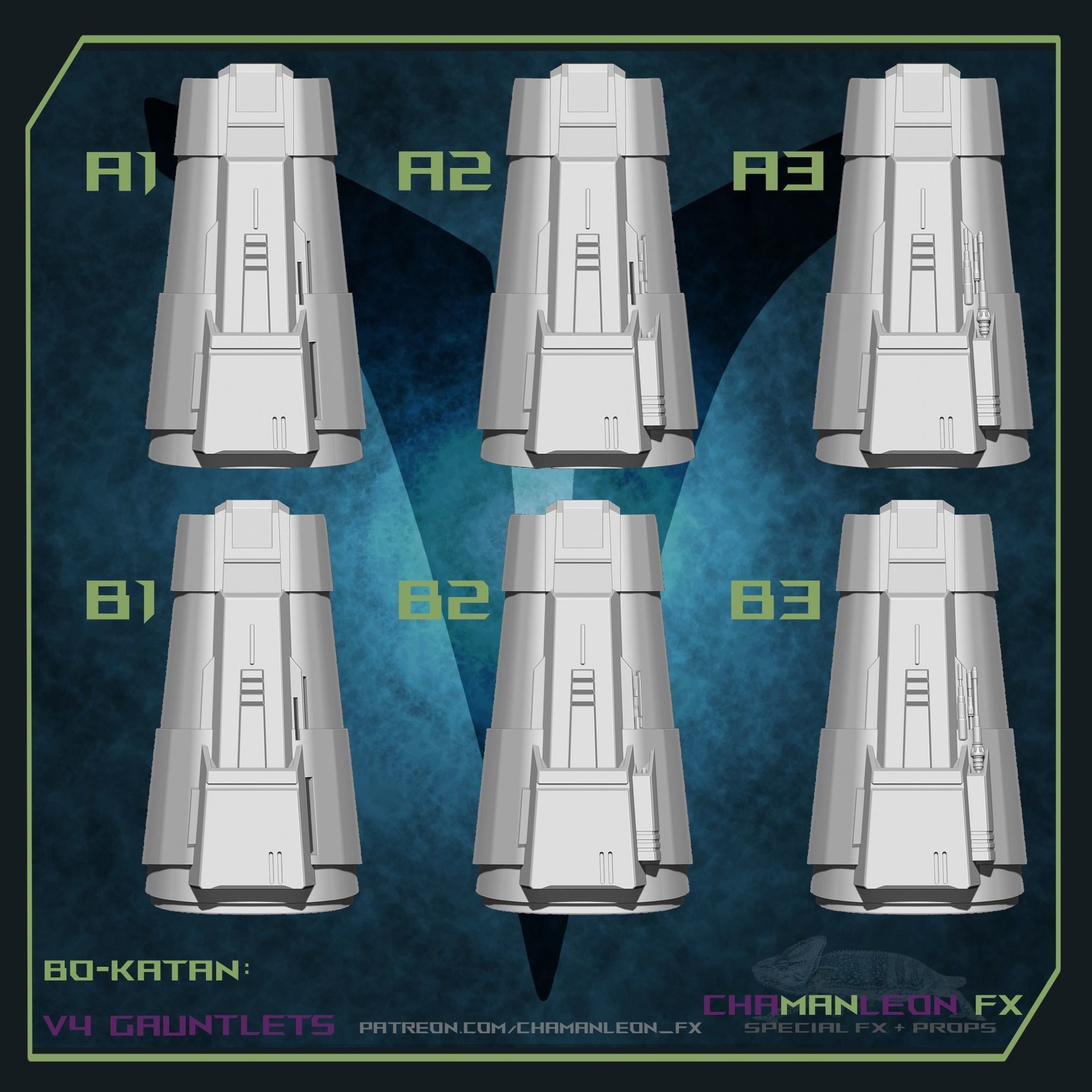 Bo Katan Koska Mandalorian Armor 3d Print Cosplay Gauntlets 3D print model_8