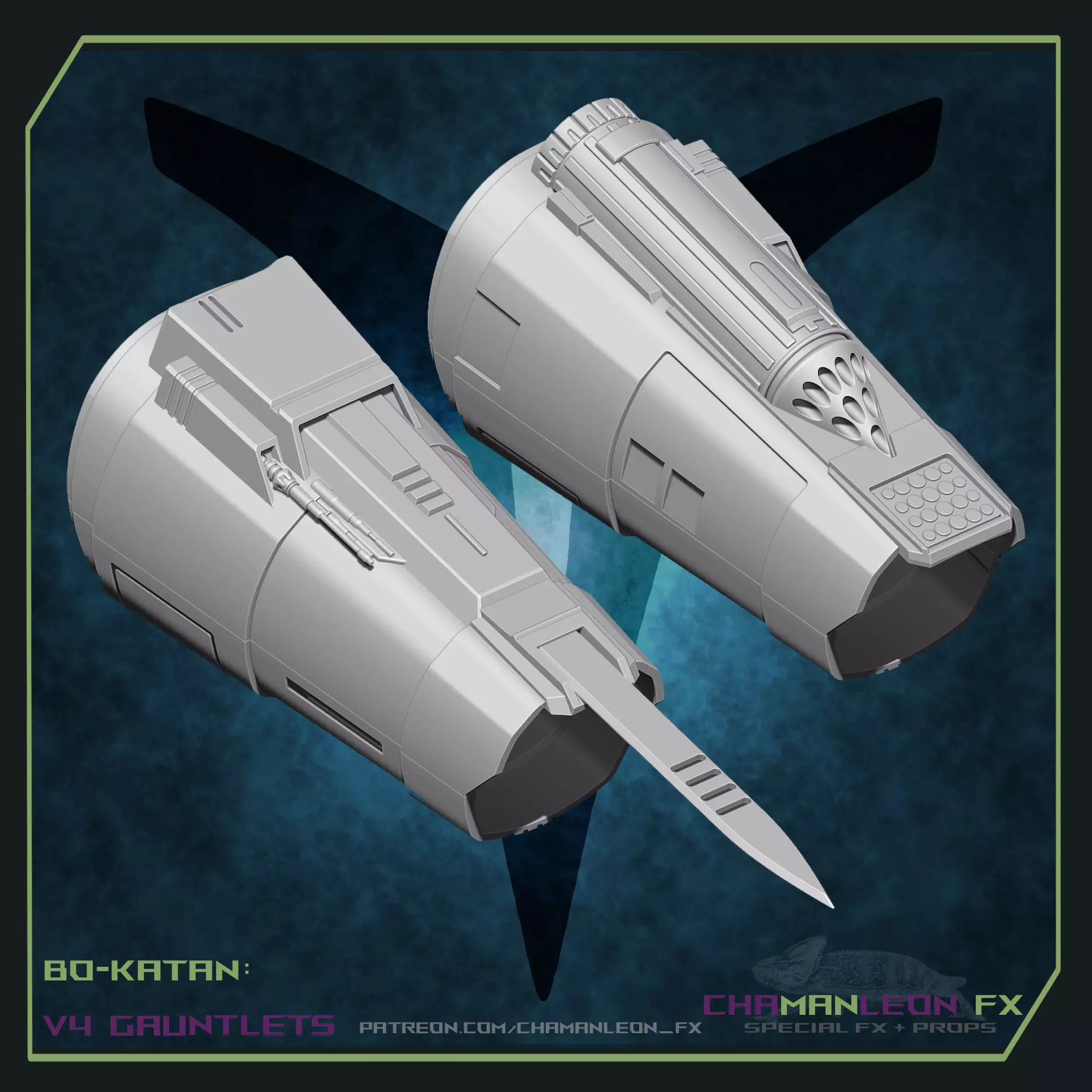 Bo Katan Koska Mandalorian Armor 3d Print Cosplay Gauntlets 3D print model_0