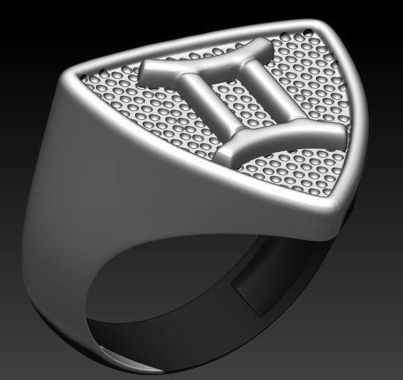 12 Zodiac Signs Ring  Collection Silver Gold  Print 3D print model_11