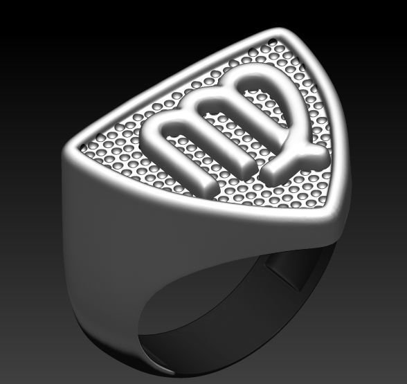 12 Zodiac Signs Ring  Collection Silver Gold  Print 3D print model_2