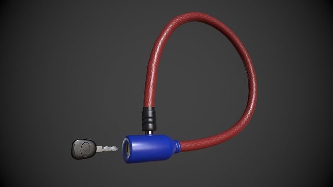 Bike Lock Low-poly 3D model