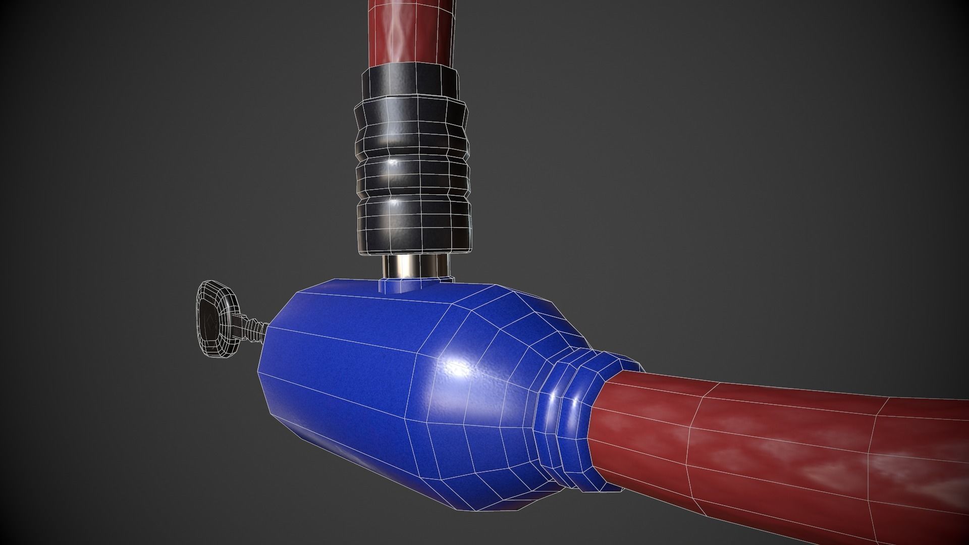 Bike Lock Low-poly 3D model_10