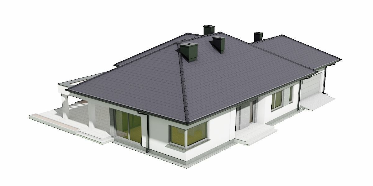 House C3V27 Low-poly 3D model_7