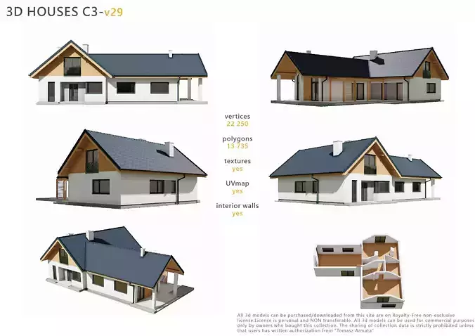 House C3V29 Low-poly 3D model