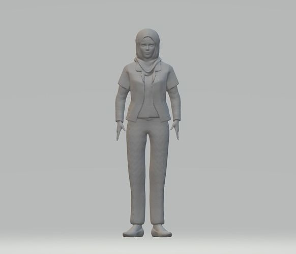 dokter hijab 3d print 3D print model