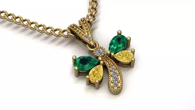 set of butterfly jewelry