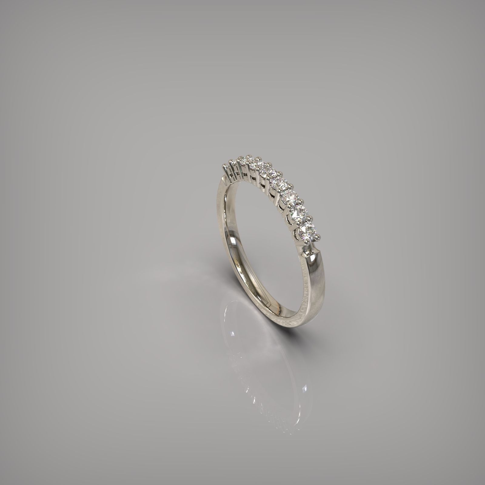 Wedding diamond ring 3D print model_1