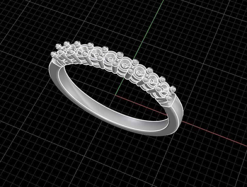 Wedding diamond ring 3D print model_13