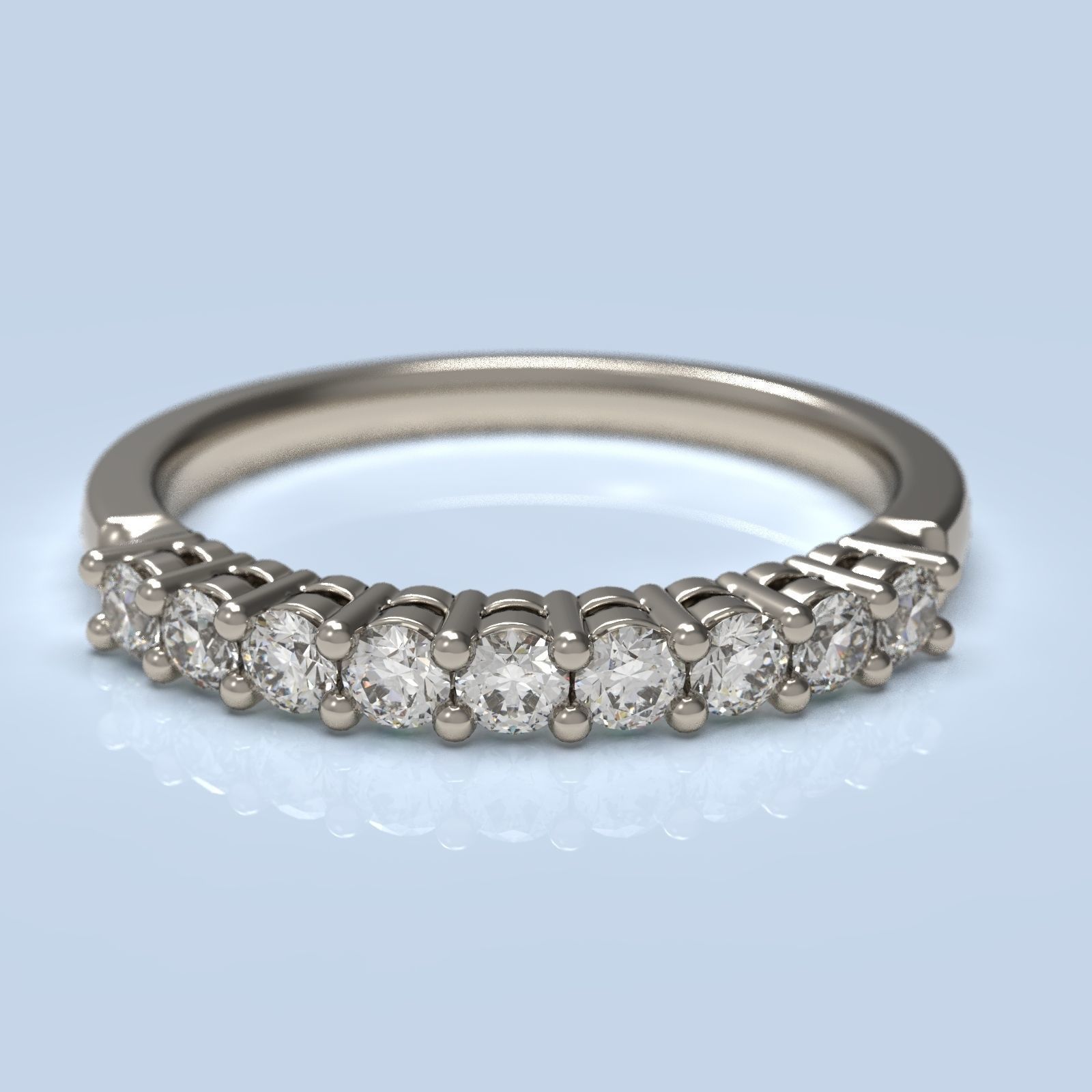 Wedding diamond ring 3D print model_3