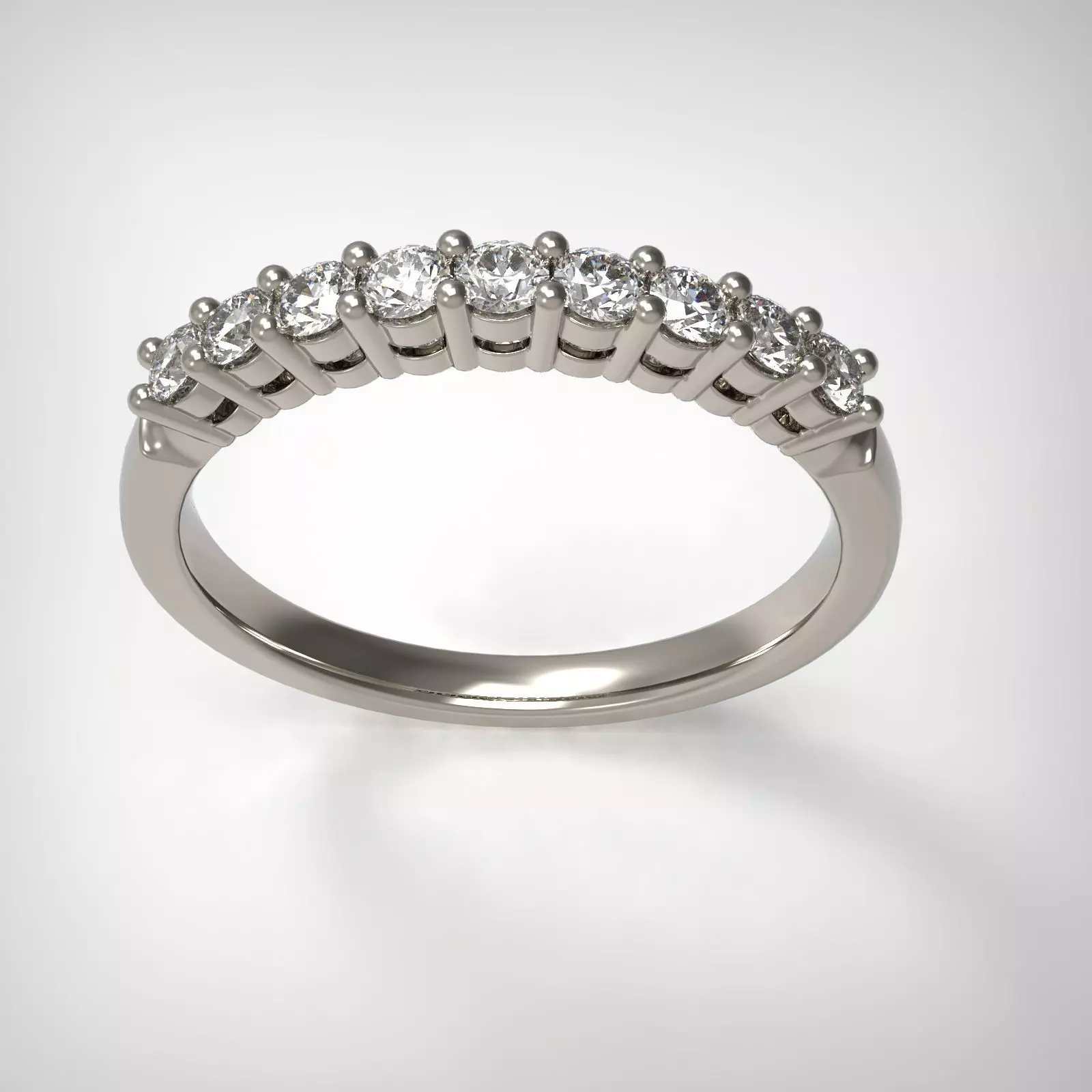 Wedding diamond ring 3D print model_0