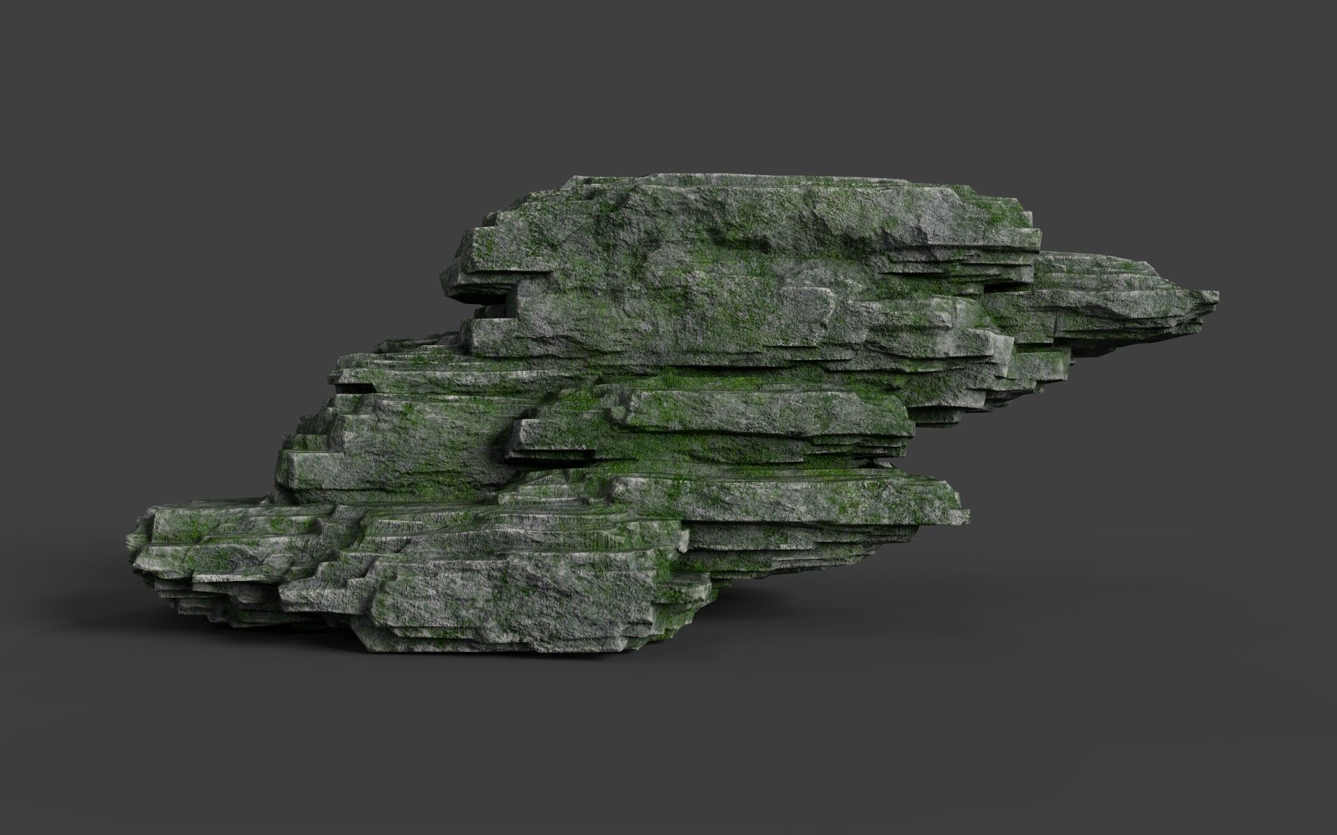Rock 8-4 Low-poly 3D model_3
