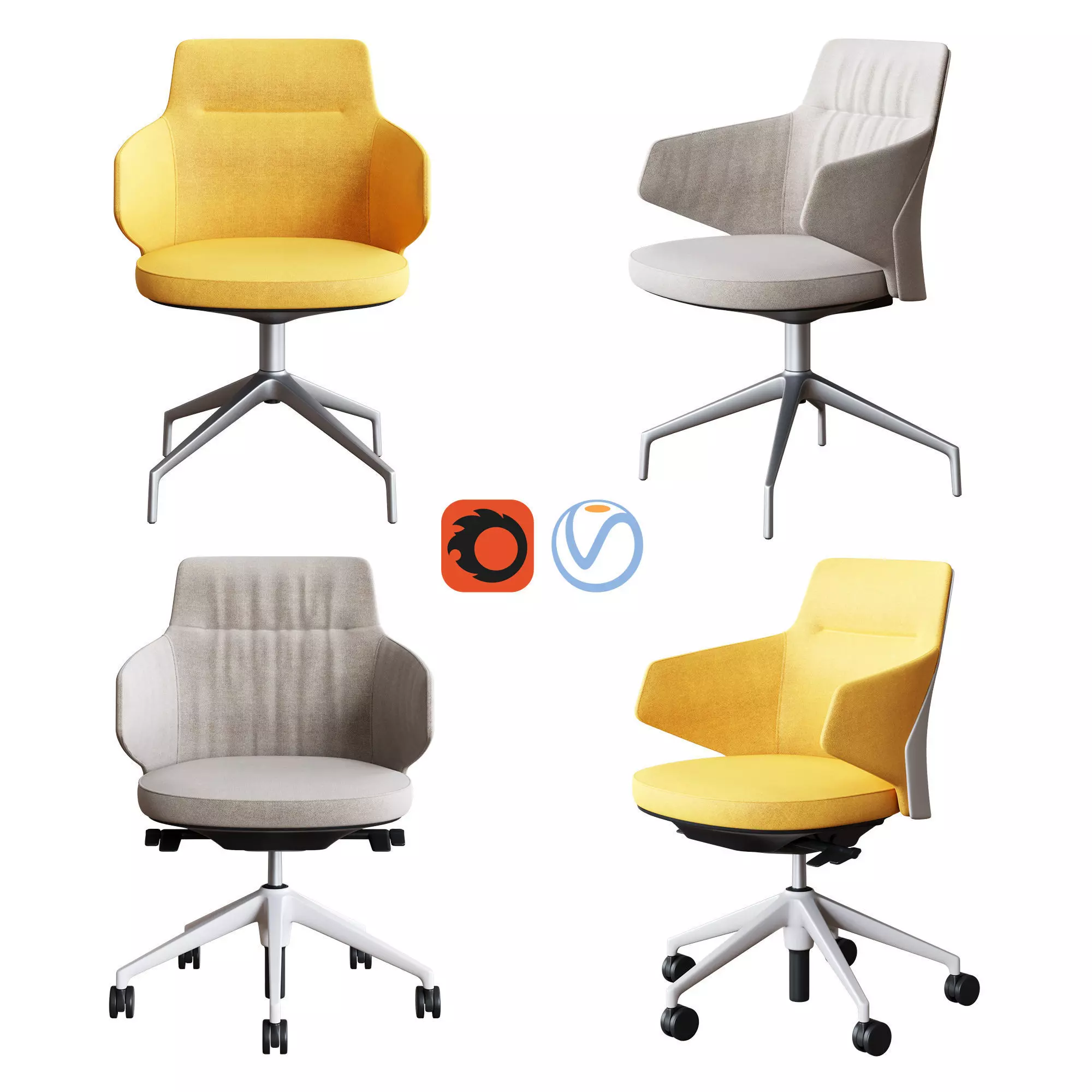 Coalesse - Massaud Conference Seating Set1 3D model_0