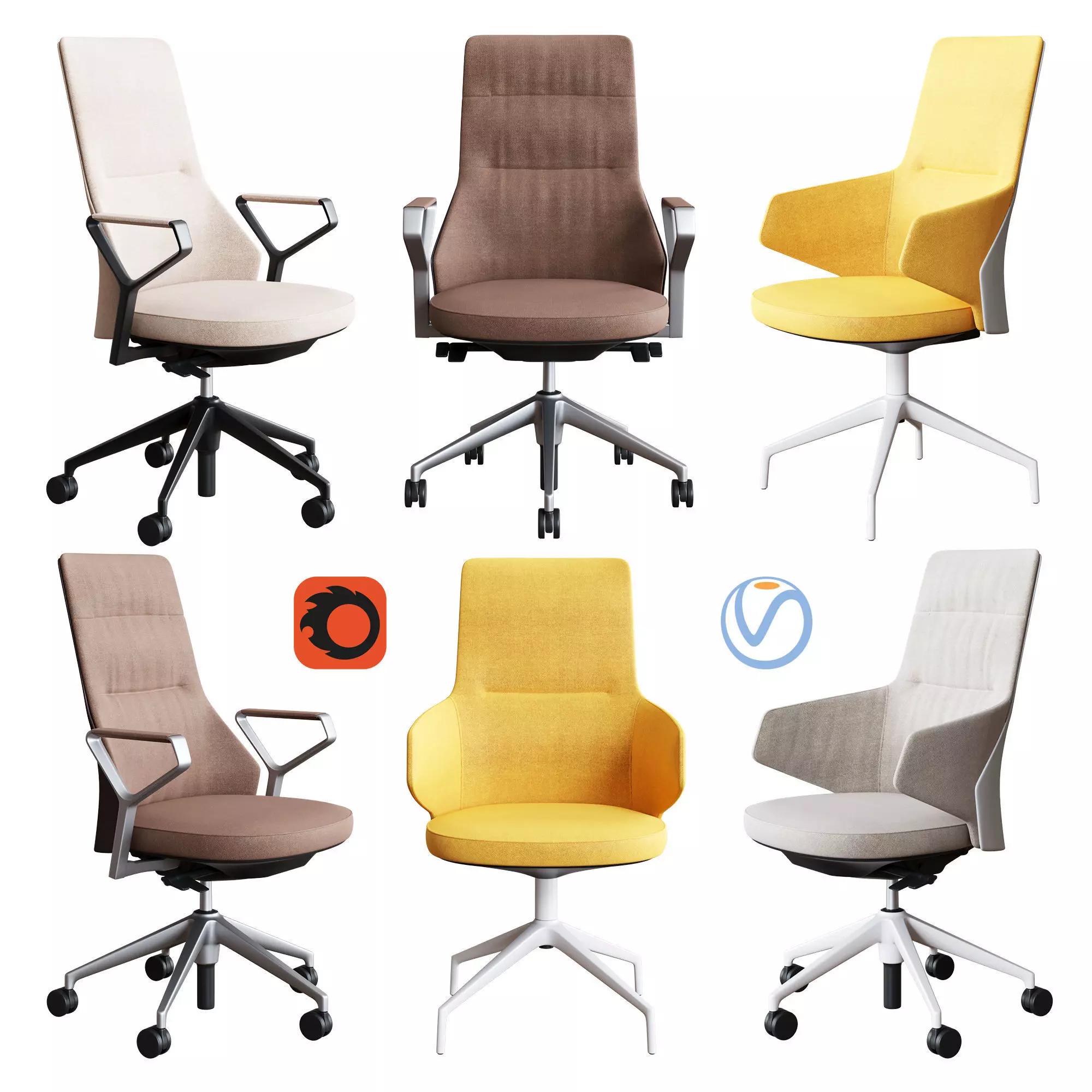 Coalesse - Massaud Conference Seating Set2 3D model