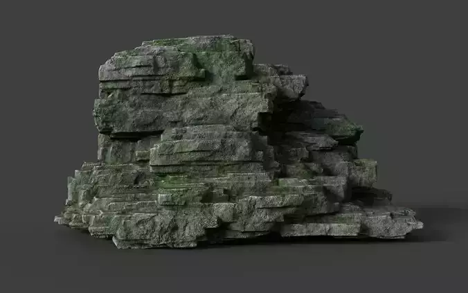 Rock 8-6 Low-poly 3D model