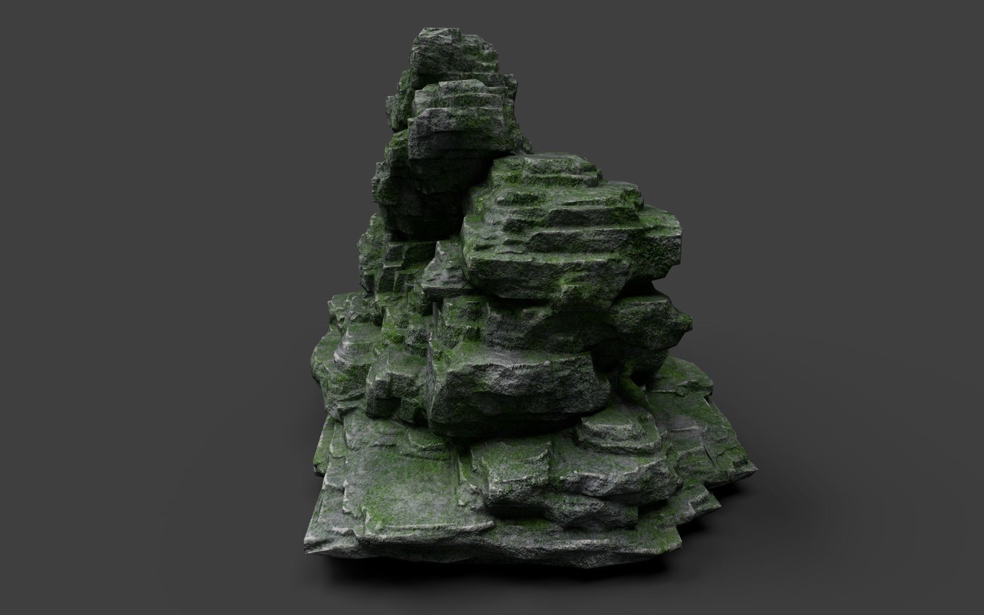 Rock 8-6 Low-poly 3D model_2
