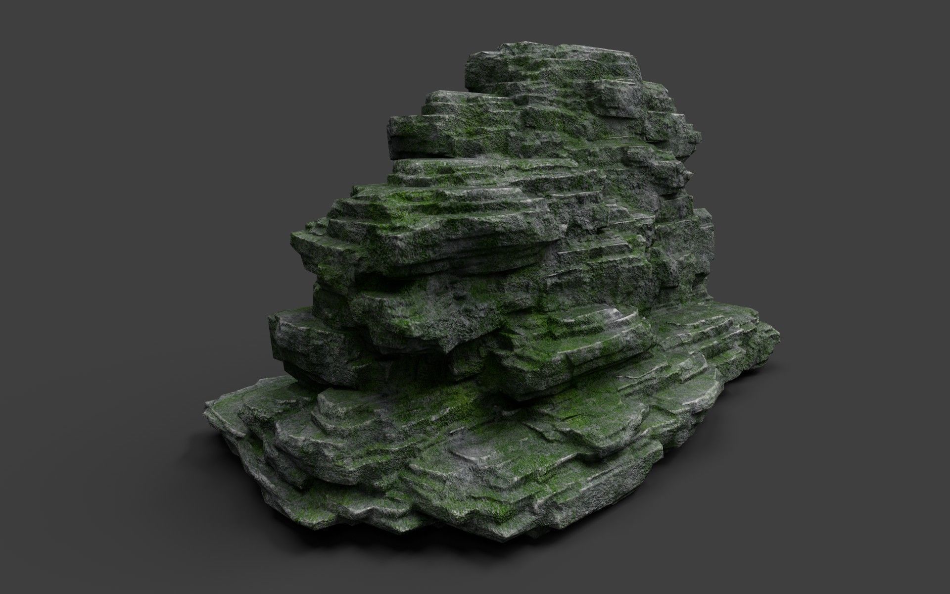 Rock 8-6 Low-poly 3D model_3