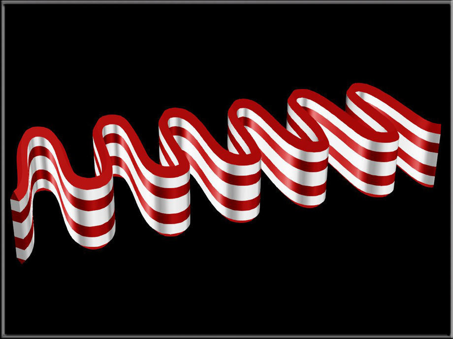 Ribbon Candy Low-poly 3D model_2