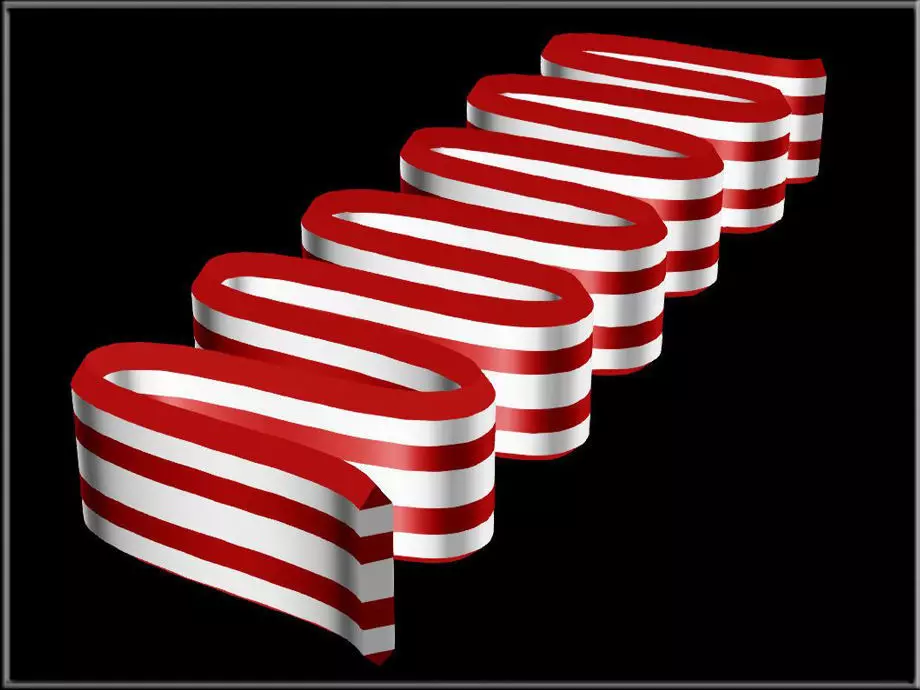 Ribbon Candy Low-poly 3D model_0