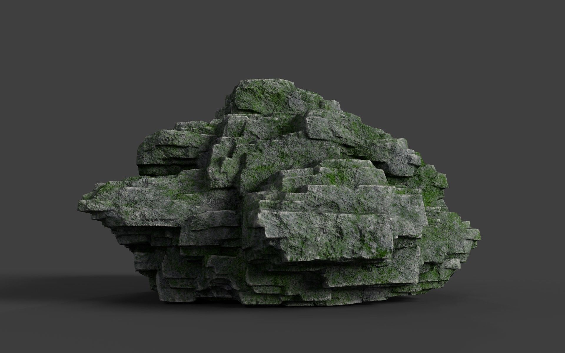 Rock 8-7 Low-poly 3D model_3