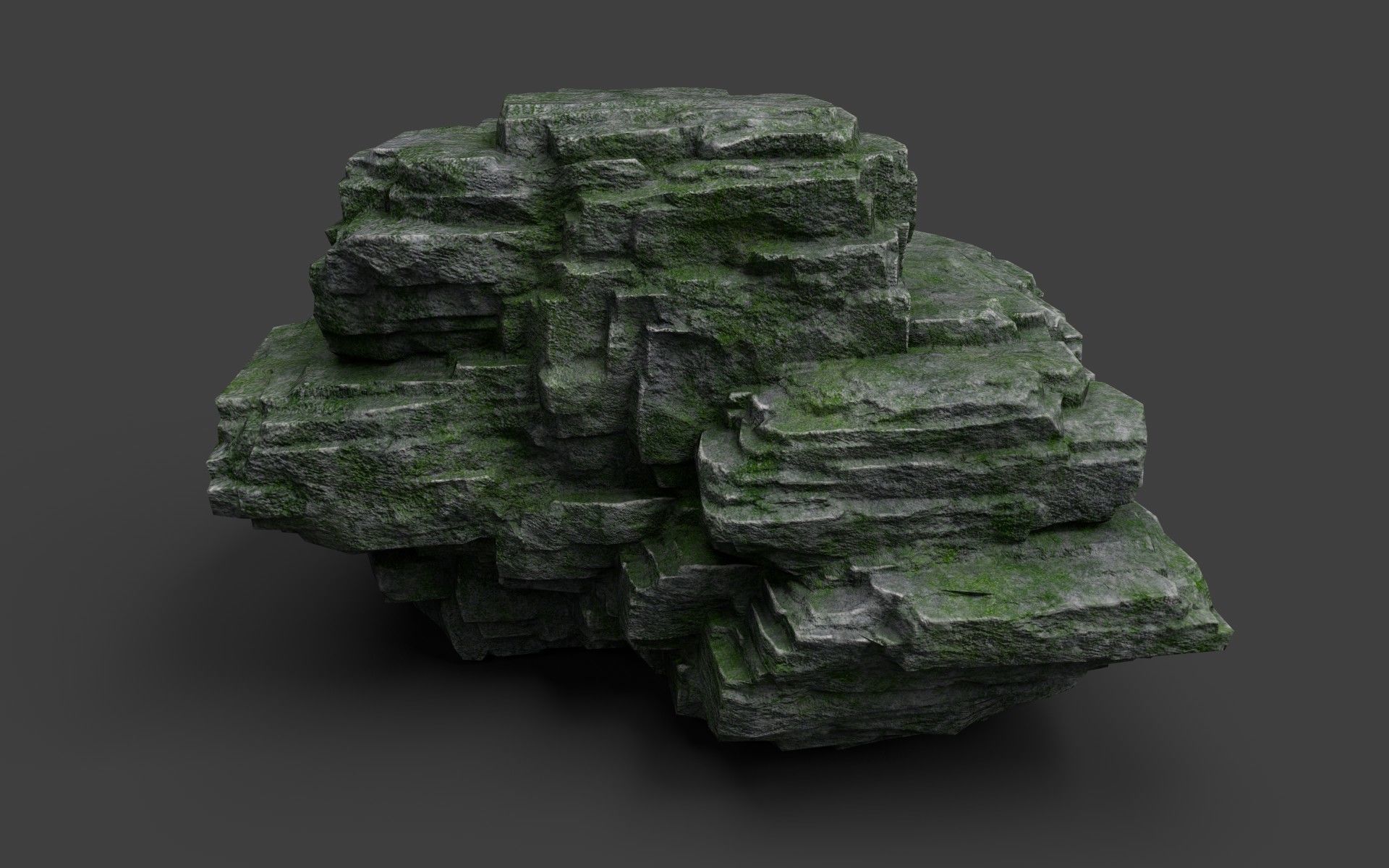 Rock 8-7 Low-poly 3D model_1