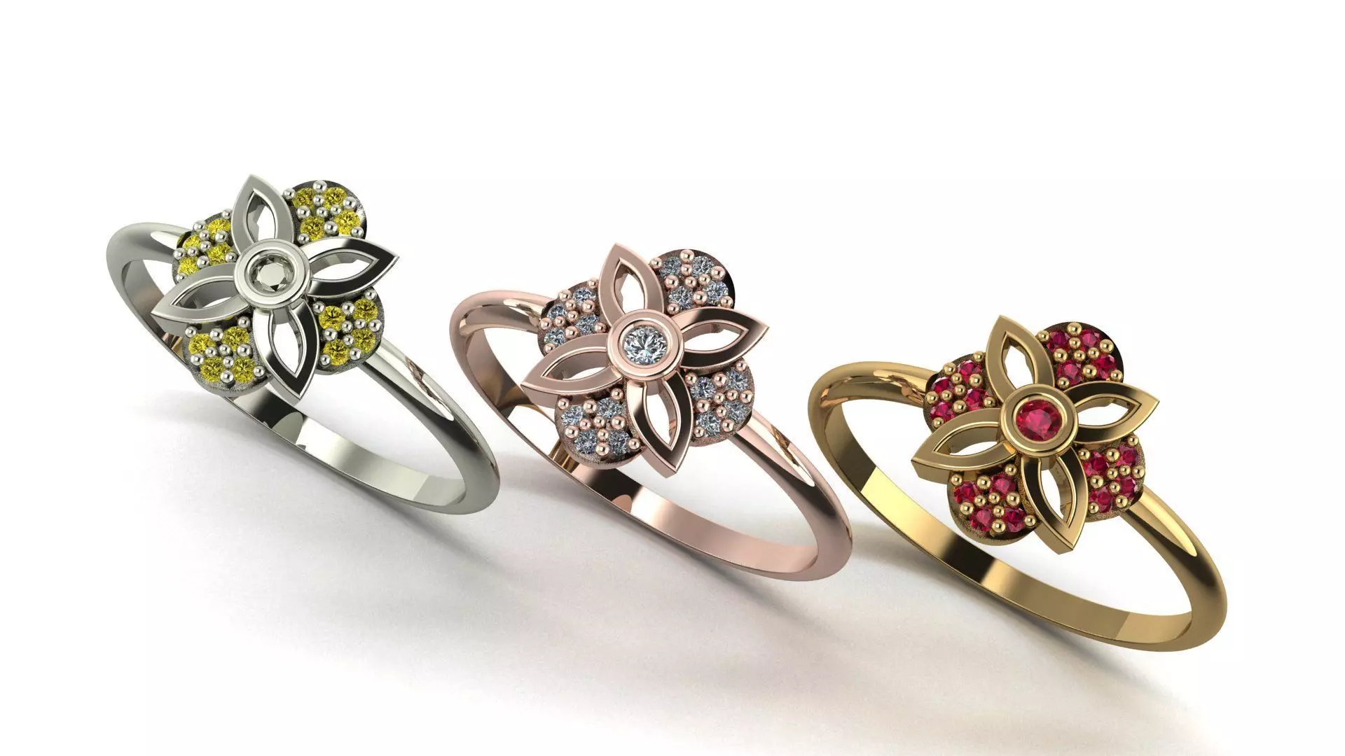 Gold Silver Ring 3d Print Model 3D print model 3D print model