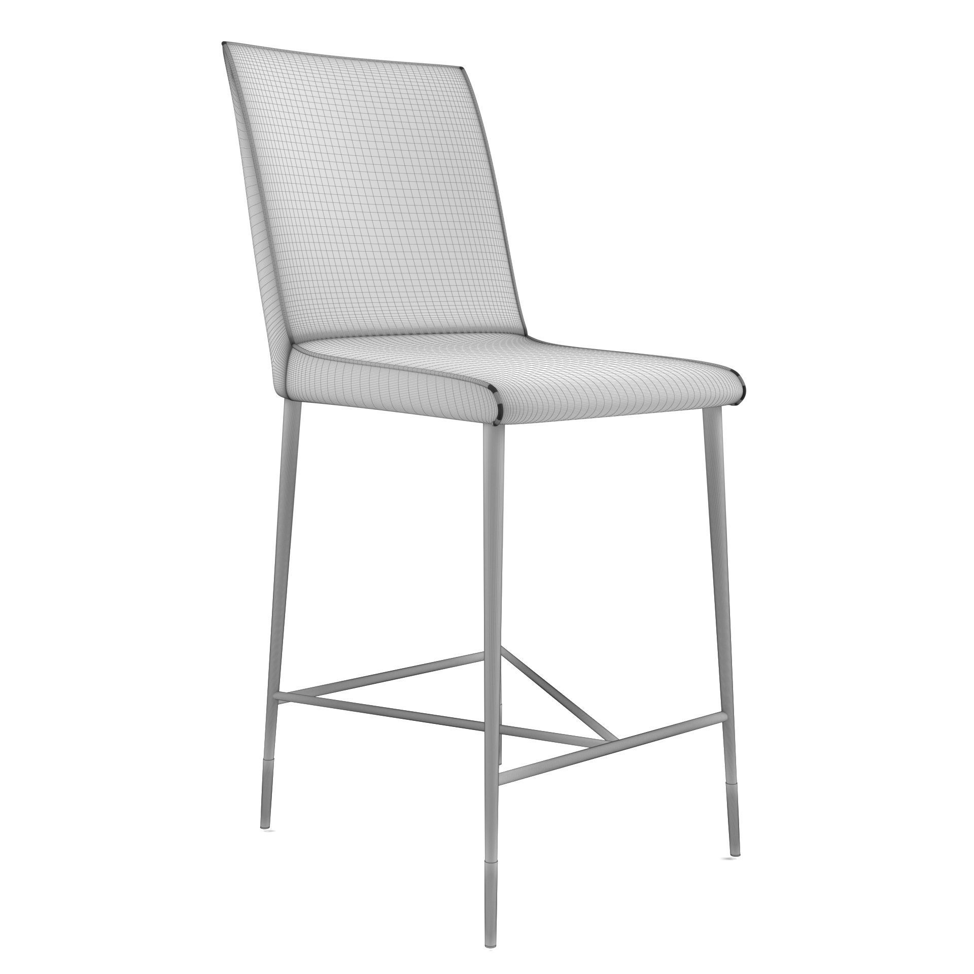 Sunpan - Klaus Counter Stool - Gunmetal - Flint Grey 3D model_3