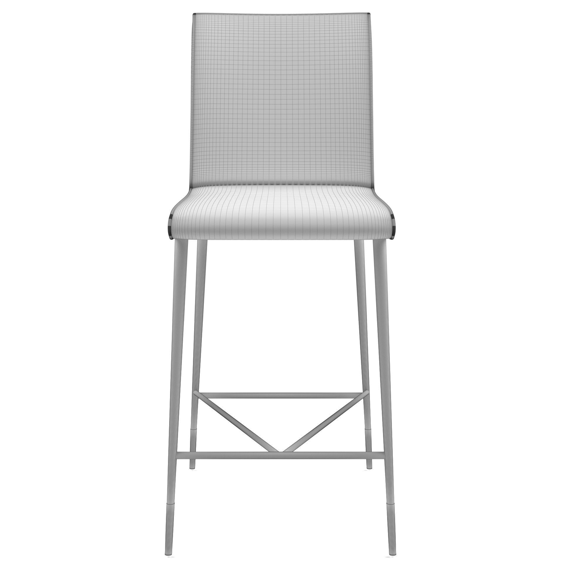 Sunpan - Klaus Counter Stool - Gunmetal - Flint Grey 3D model_2