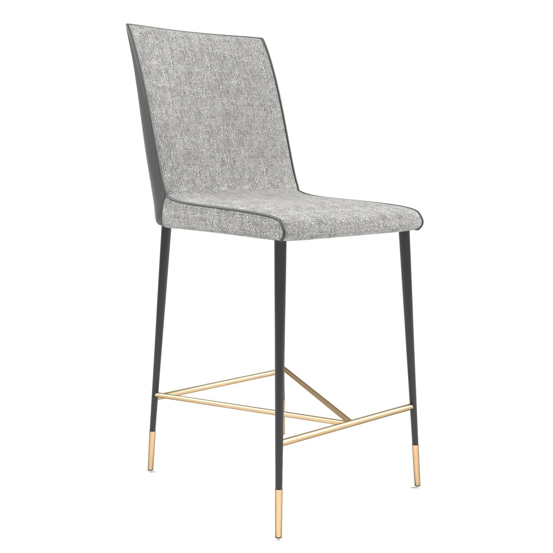 Sunpan - Klaus Counter Stool - Gunmetal - Flint Grey 3D model_1