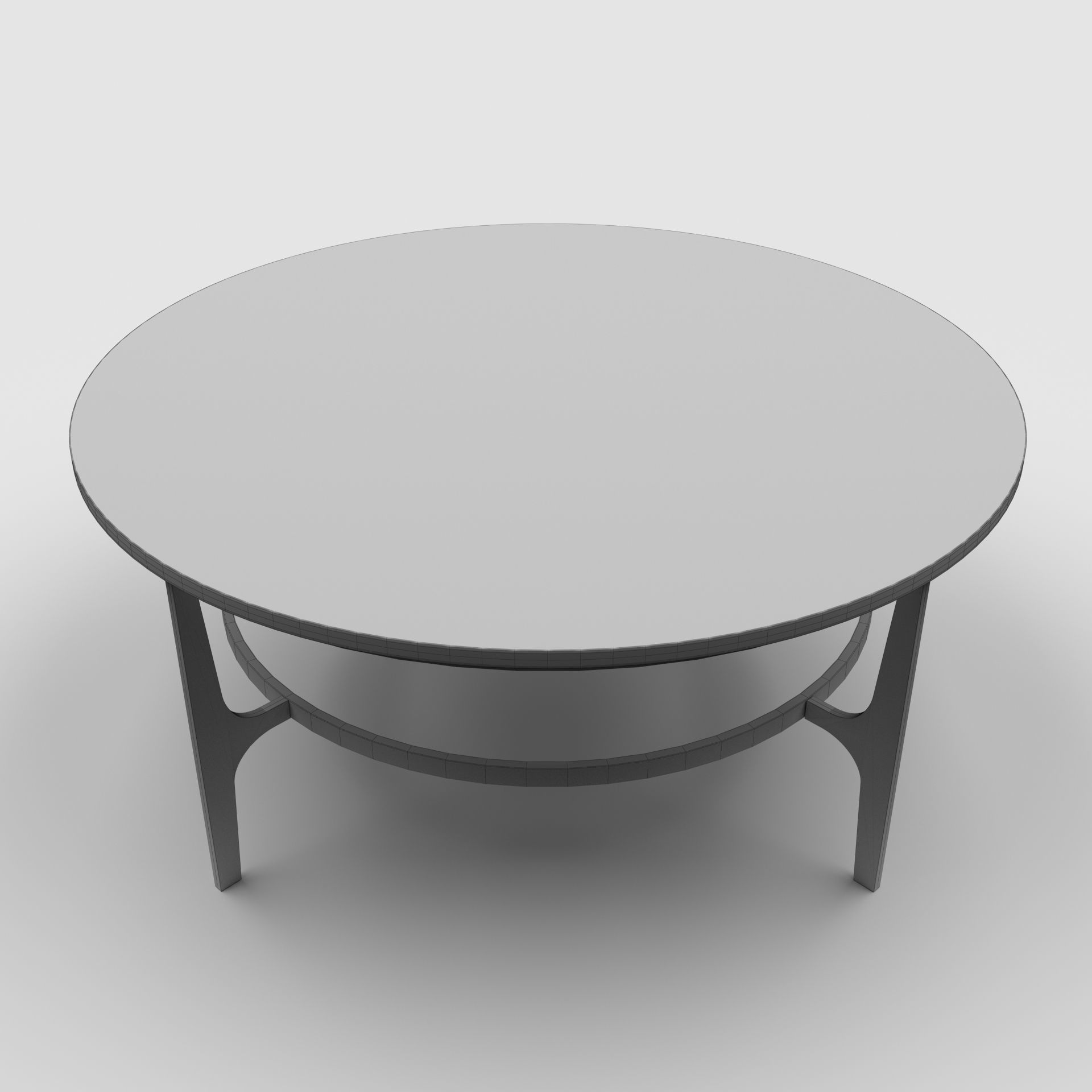 Berhnardt - Avondale Round Metal Cocktail Table Low-poly 3D model_3