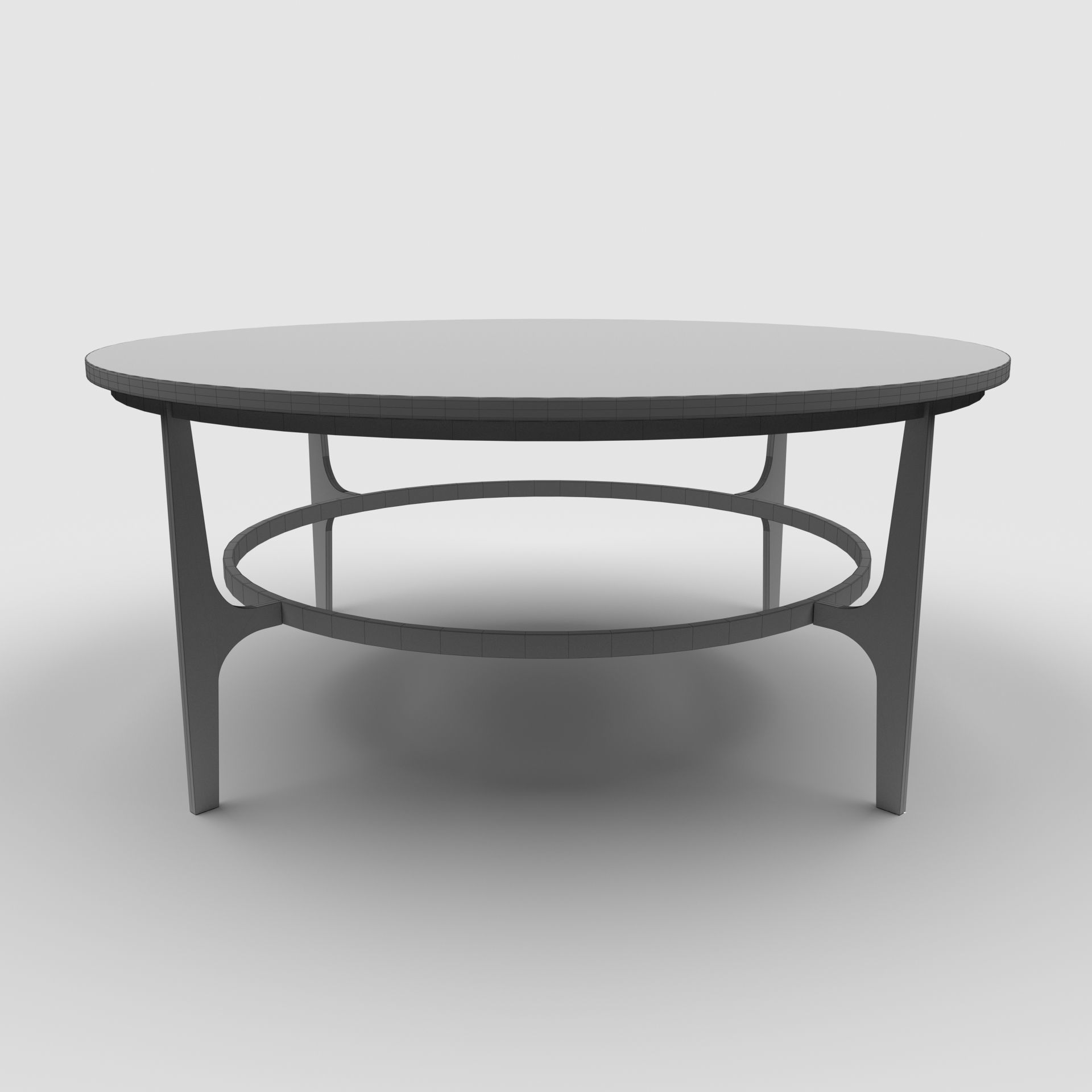 Berhnardt - Avondale Round Metal Cocktail Table Low-poly 3D model_2