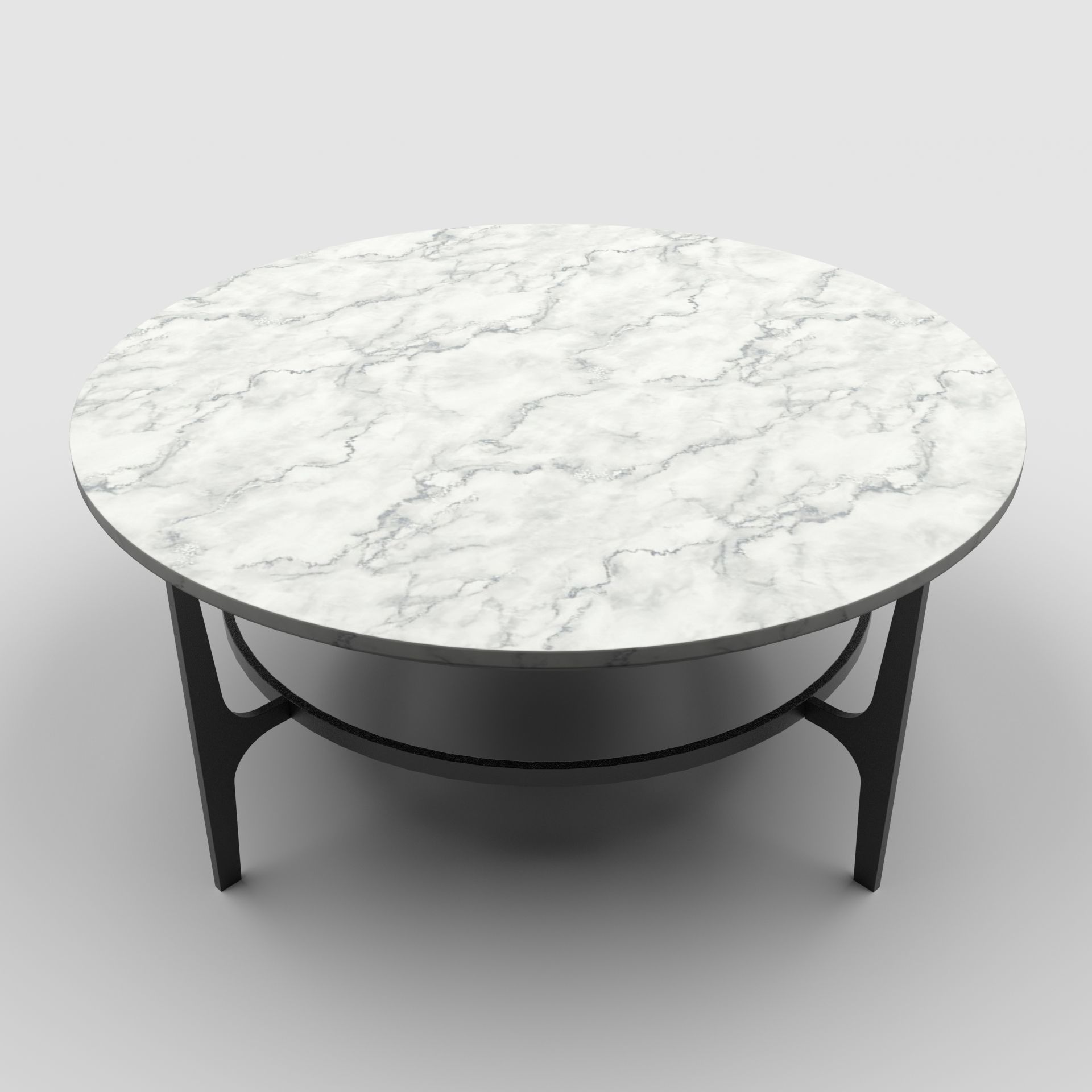 Berhnardt - Avondale Round Metal Cocktail Table Low-poly 3D model_1