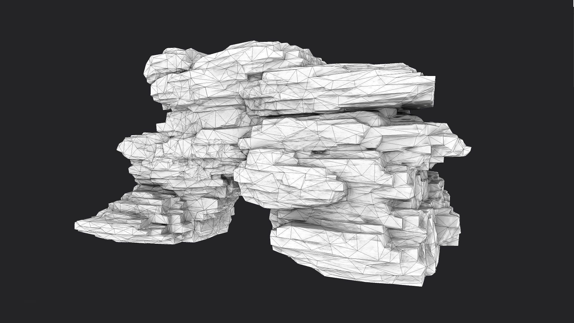Rock 8-8 Low-poly 3D model_7