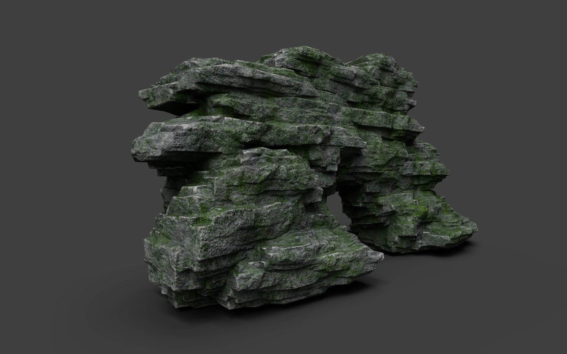 Rock 8-8 Low-poly 3D model_3