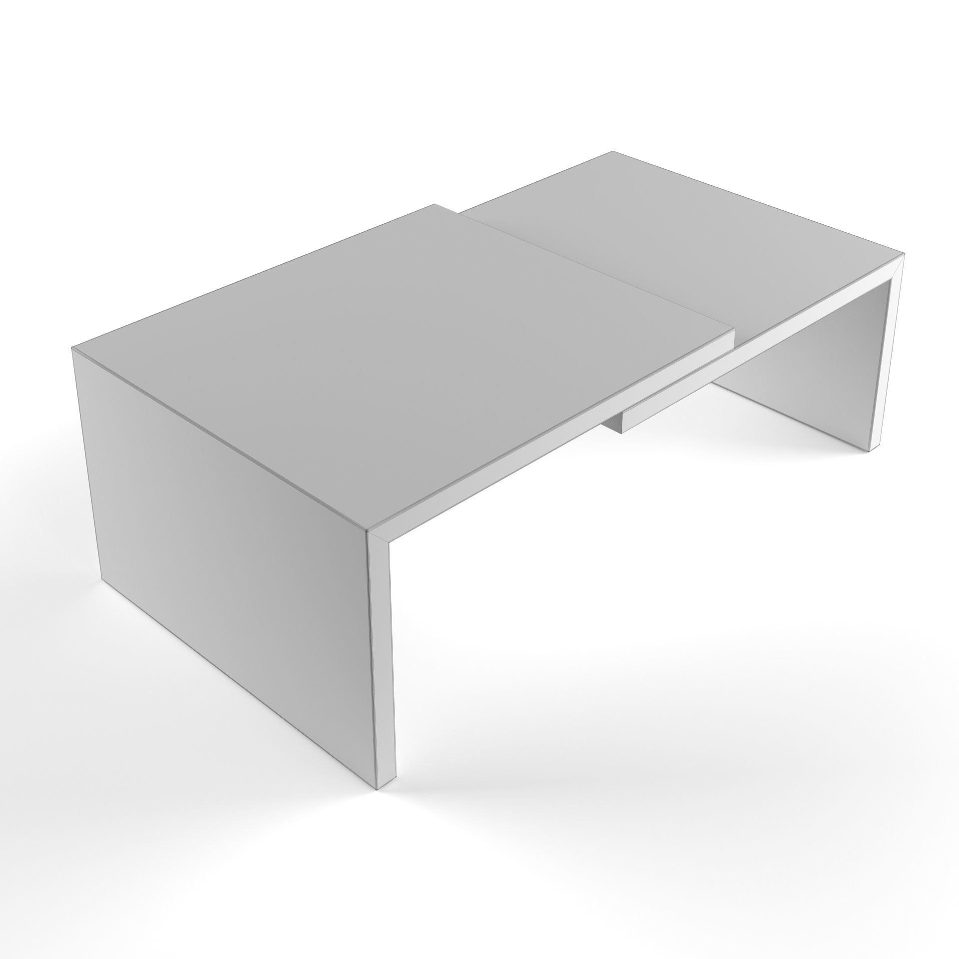 Universal Furniture - Welles Cocktail Table Low-poly 3D model_3
