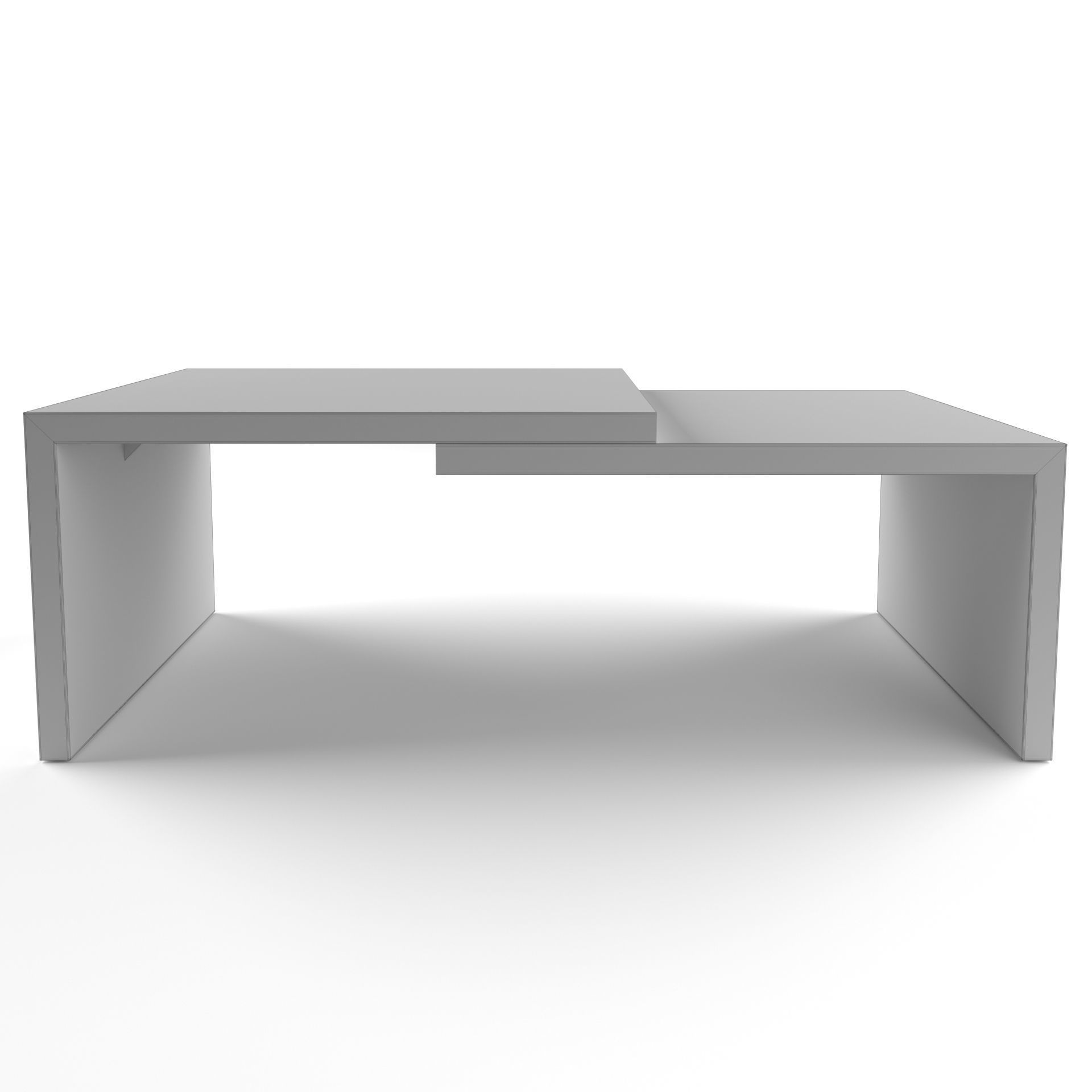 Universal Furniture - Welles Cocktail Table Low-poly 3D model_2